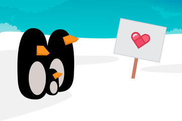 Fototapeta premium Penguin vector illustration