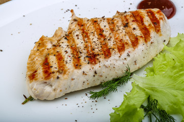 Grilled turkey steak