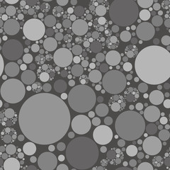 Monochrome circles background. Seamless pattern.Vector.モノクロ円形パターン