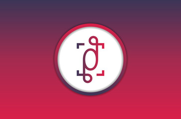 Abstract concept creative vector letter O. Colorful app logo icon element isolated on background. Art illustration creative template design for business software sign and social media lined symbol.