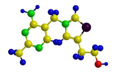 Molecular structure of Thiamine (vitamin B1)