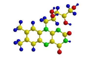 Molecular structure of vitamin B2 (riboflavin)