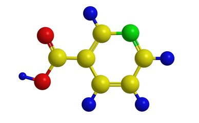Molecular structure of niacin (vitamin B3)