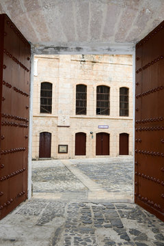 Entrance door of El Morro fortress at Havana