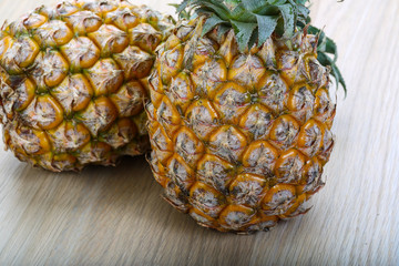 Two small pineapples