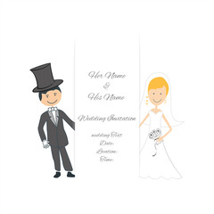 Hochzeitspaar Einladungskarte