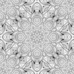 Fototapeta premium Vector Seamless Abstract Black and White Tribal Pattern