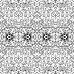 Vector Seamless Abstract Black and White Tribal Pattern