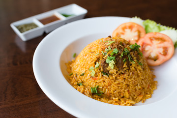 lamb biryani (soft focus)