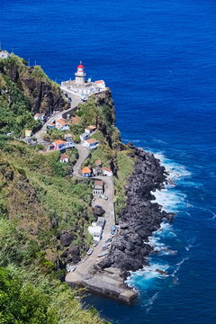 Lighthouse on Azores island Sao Miguel