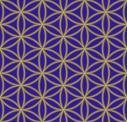 colored flower of life sacred geometry pattern.