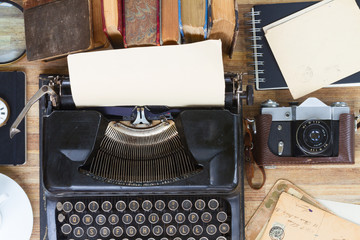 typewriter on table