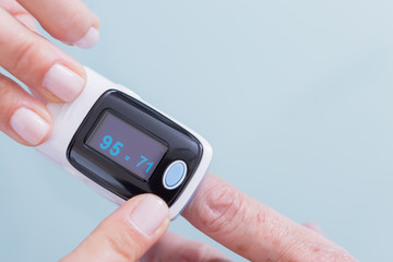 Medic and patient using medical device