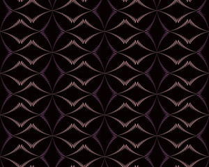 Seamless geometric abstract pattern. Rhombus bands, lines on light brown background. Brown dark colored. Vector