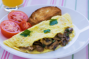 Folded mushrooms silky omelette
