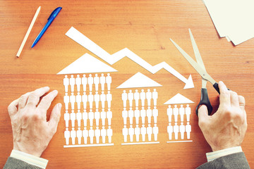 Reduced sales of houses. Abstract conceptual image