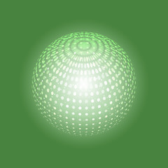 Abstract dotted sphere vector background