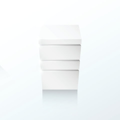 Layered cube icon white color