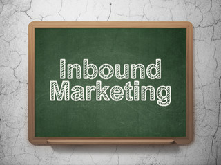 Marketing concept: Inbound Marketing on chalkboard background