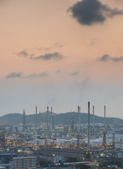 Obraz premium industrial power plant oil station