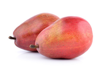 red pears isolated on white background