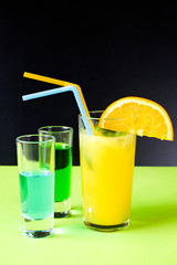 Tasty coctails on the table