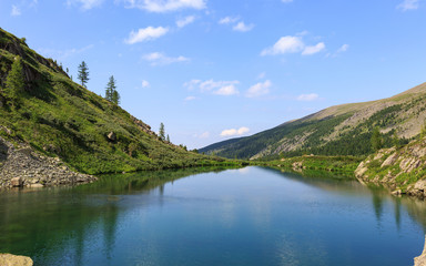Naklejka na ściany i meble Каракольское горное озеро