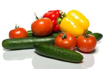 vegetable on a white background