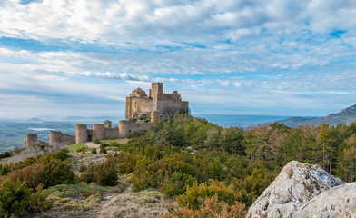 Fototapeta na wymiar Medieval castle of Loarre in Huesca, Spain