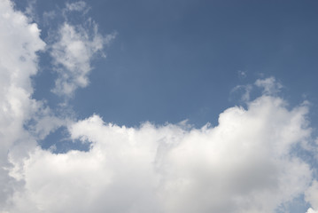 Cloudy blue sky abstract background