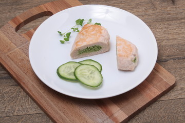Chicken Kiev with spinach