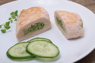 Chicken Kiev with spinach