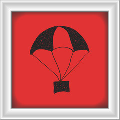 Simple doodle of a parachute