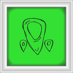 Simple doodle of a location pin