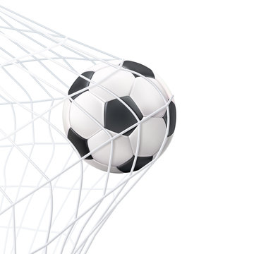  Soccer Ball In The Net Pictogram