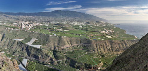 West coast of La Palma - View from Mirador El Time (Canary Islands)