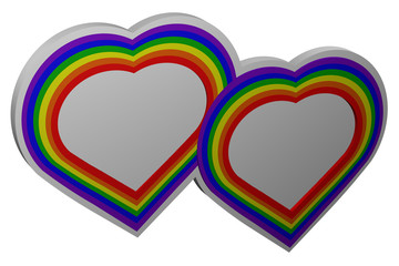 Concept: Gay heart shape sign