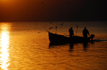 ガリラヤの漁師　朝 Sea of ​​Galilee