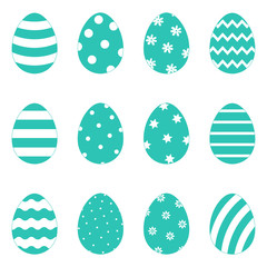 Set of Easter eggs, vector illustration