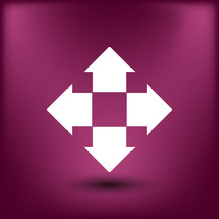 Four arrows flat icon