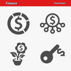 Finance Icons. Professional, pixel perfect icons optimized for both large and small resolutions. EPS 8 format.