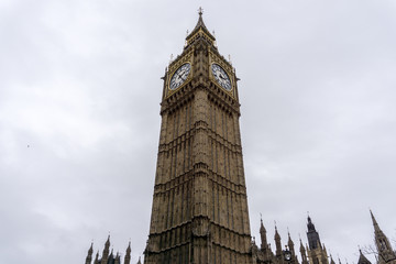 Fototapeta na wymiar Big Ben Clock Tower exterior facade