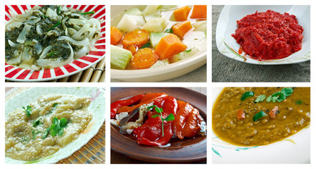  set Turkish vegetable dishes