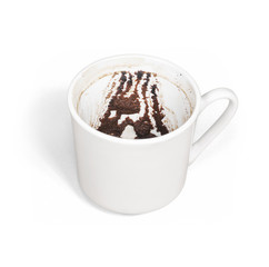 Cup of Turkish coffee traditionally used for fortune telling