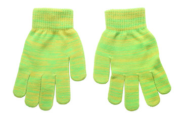 Warm woolen knitted gloves