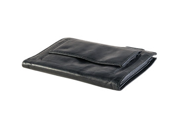 men's leather wallet isolated on white background