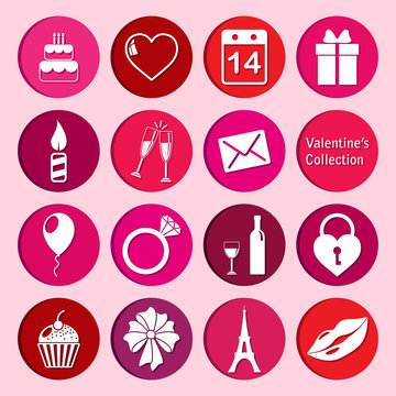 vector collection of st. valentine's day icons