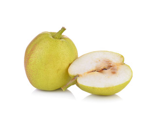  Pears fruit on white background