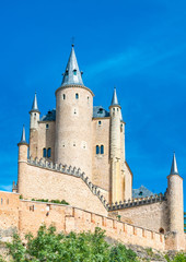 The Alcazar of Segovia (literally, Segovia Castle) is a stone fo