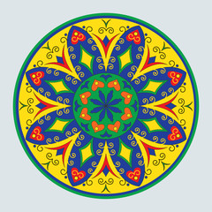 Vector mandala bright.